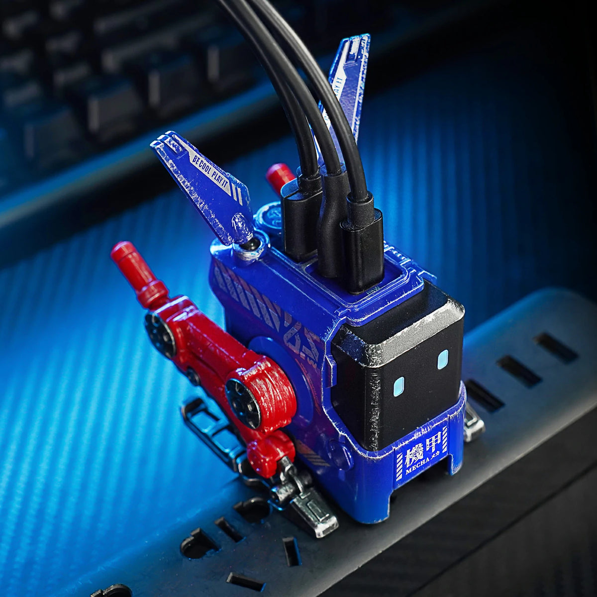 Alpha65 GaN 65W Wall Charger - War Damaged Blaze Blue (EU & UK Plug)