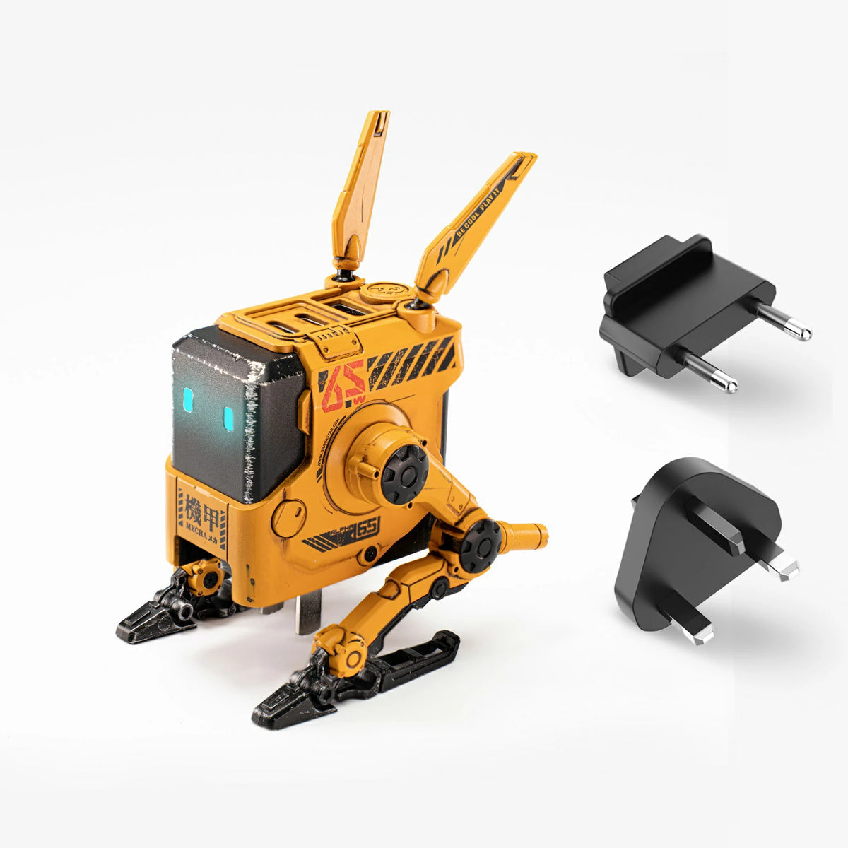 Alpha65 GaN 65W Wall Charger - War Damaged Yellow (EU & UK Plug)