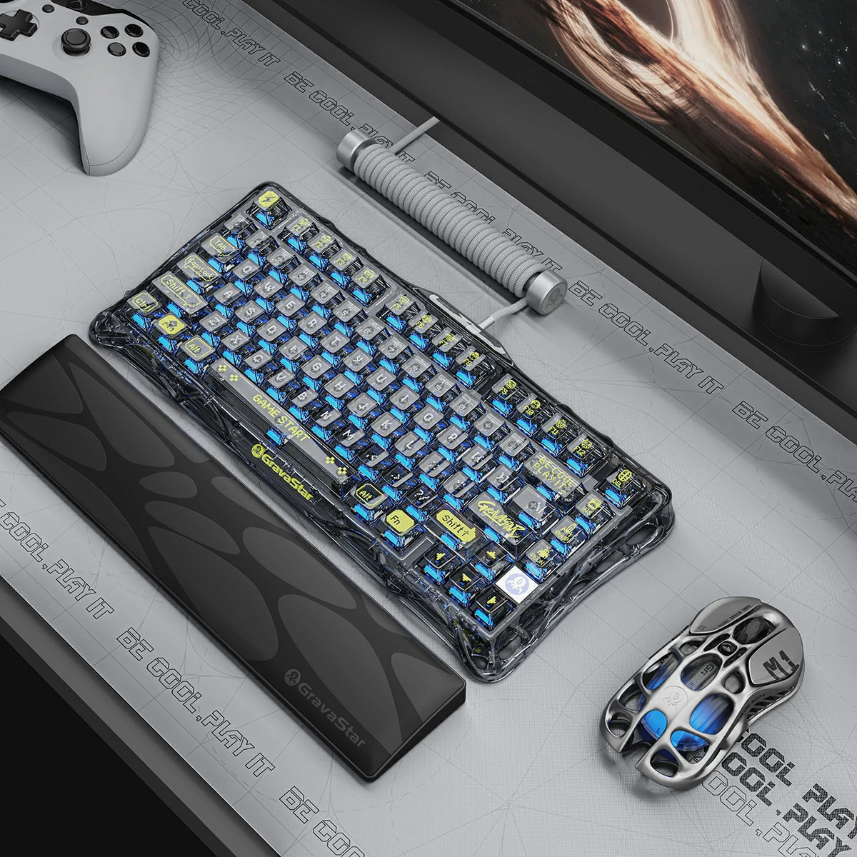 Mercury K1 Lite Keyboard - Transparent Black