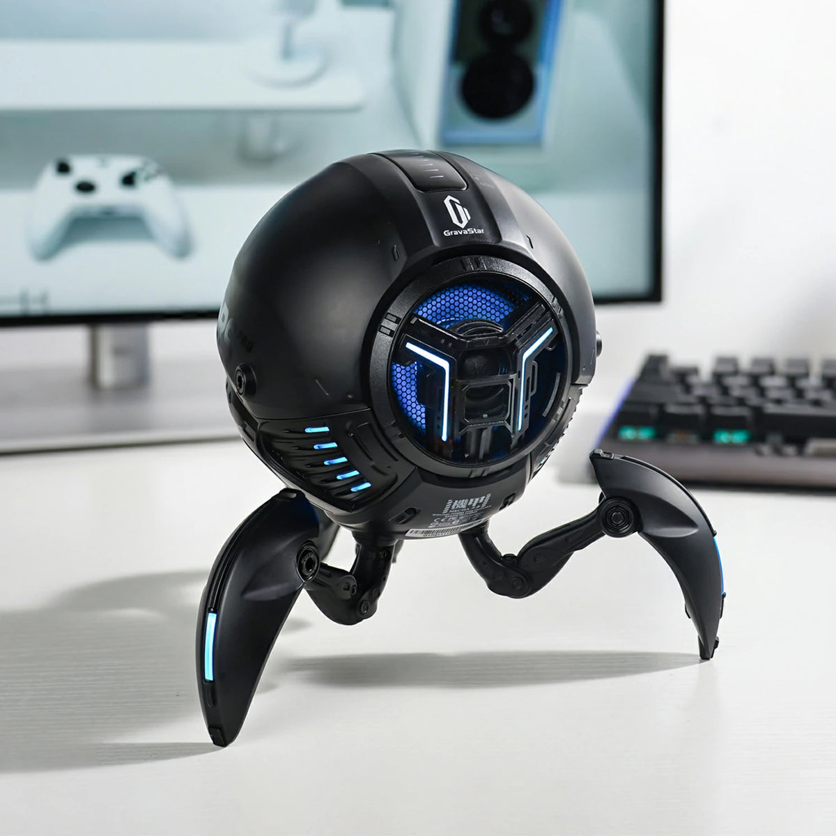 GravaStar Mars Pro Black – Sci-Fi Bluetooth Speaker with 20W Sound