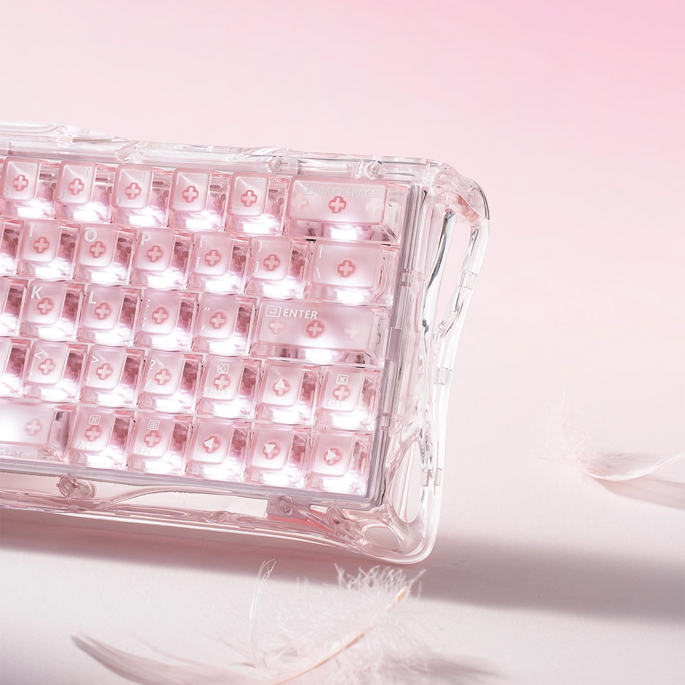 Mercury V60 HE Keyboard with 60% Layout - Crystal Rose