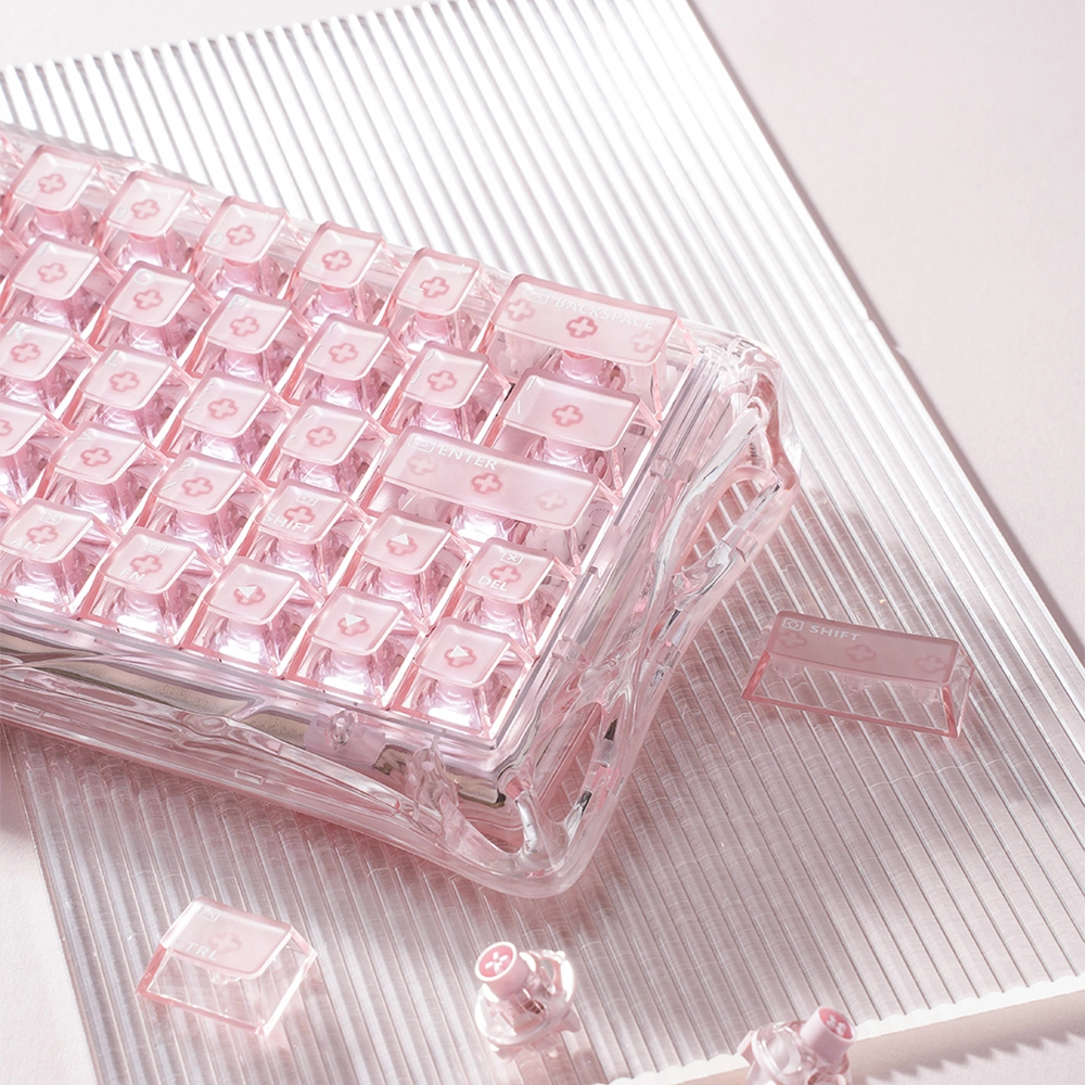 Mercury V60 HE Keyboard with 60% Layout - Crystal Rose
