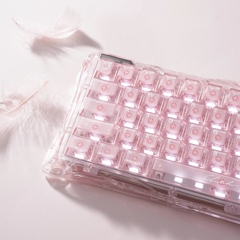 Mercury V60 HE Keyboard with 60% Layout - Crystal Rose