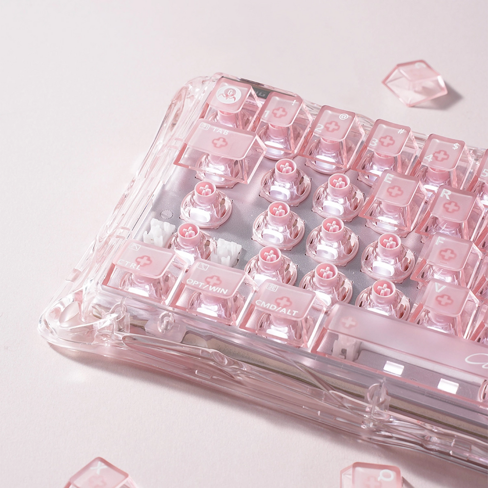 Mercury V60 HE Keyboard with 60% Layout - Crystal Rose