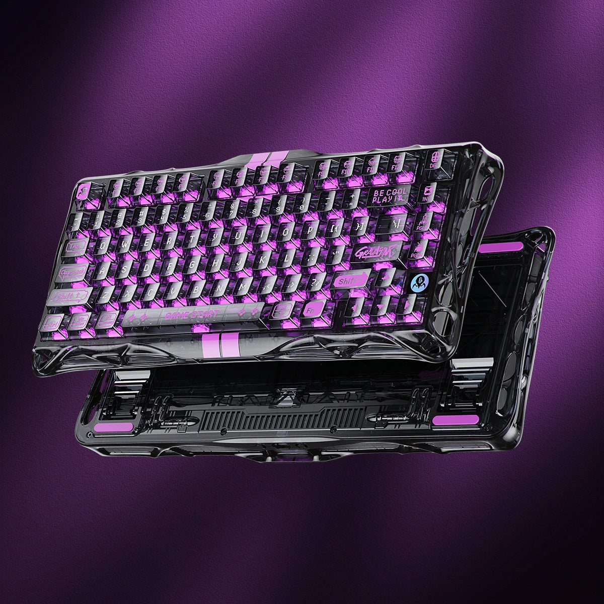 Mercury V75 Lite Hall Effect Gaming Keyboard - Transparent Black