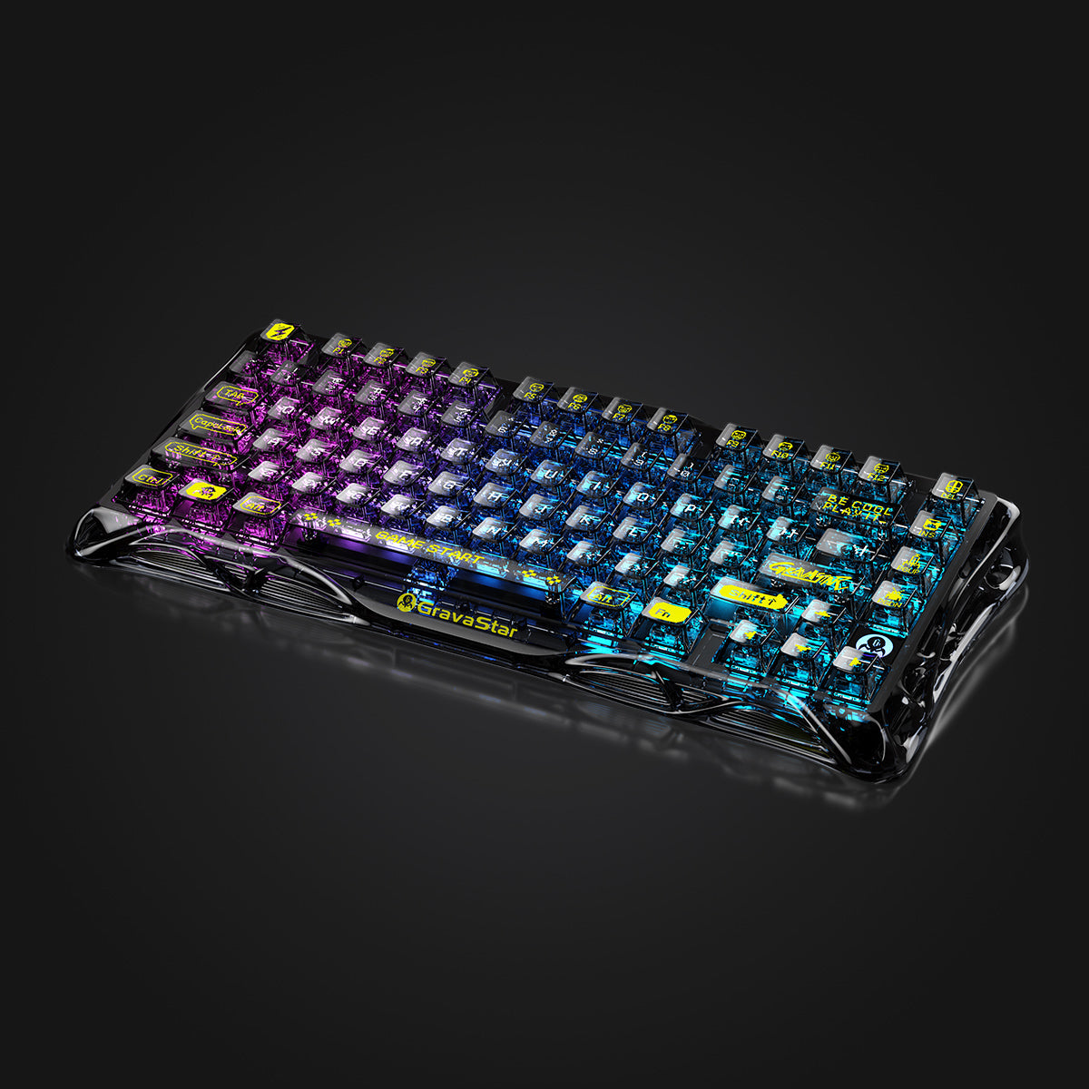 Mercury K1 Lite Keyboard - Transparent Black