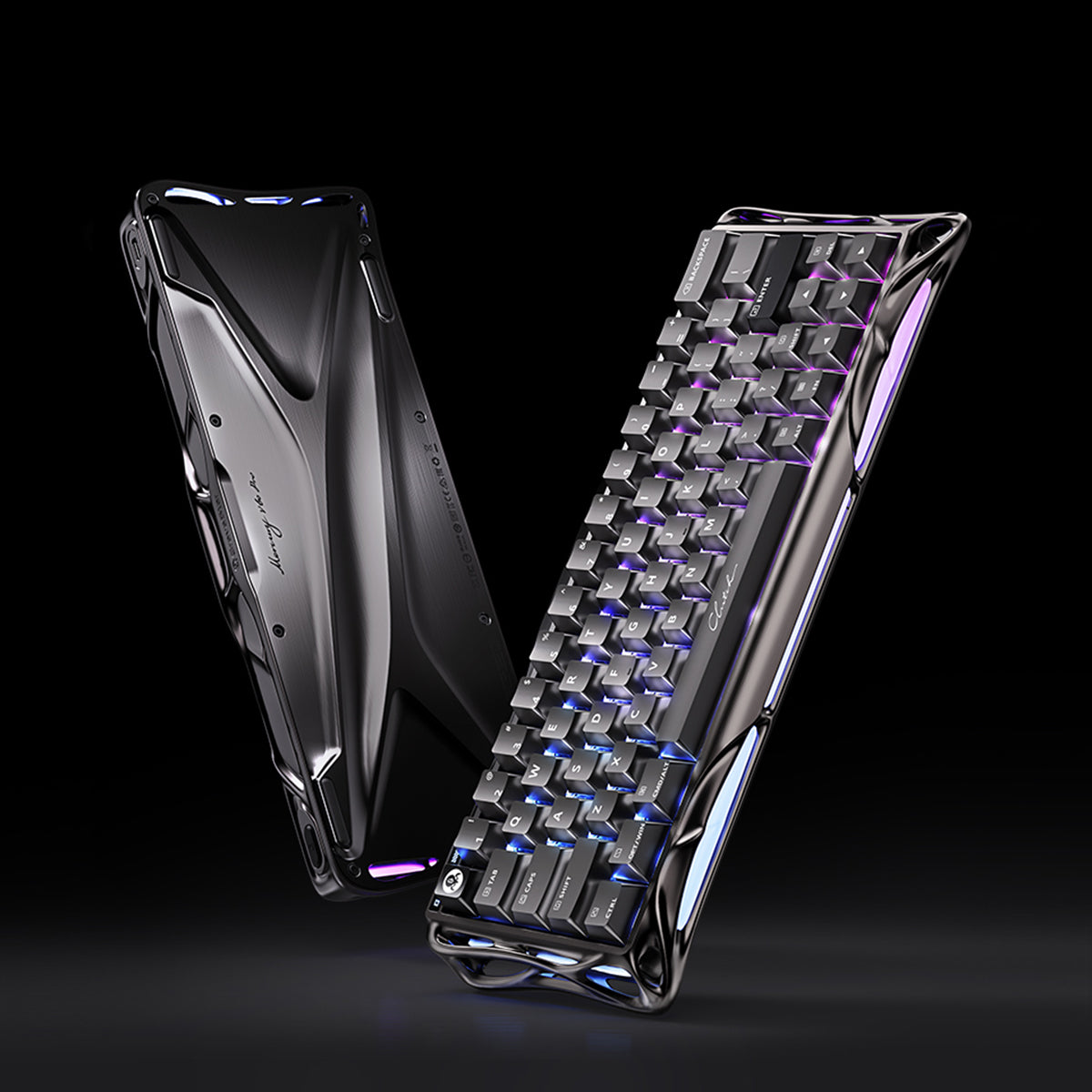 GravaStar Mercury V60 PRO silver ゼウス GravaStar Mercury V60 Pro Magnetic Switch Gaming Keyboard, 60% Layout